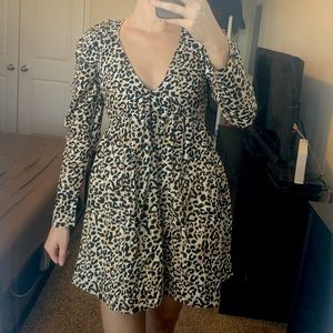 Cheetah Print Mini Dress